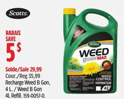 Canadian Tire Scotts Weed B Gon 4L Refill offer