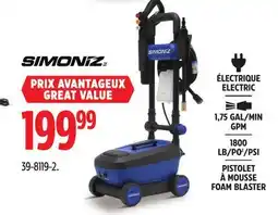 Canadian Tire SIMONIZ Electric Power Pressure Washer offer
