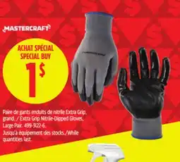 Canadian Tire Mastercraft Extra Grip Nitrile-Dipped Gloves, Large Pair offer