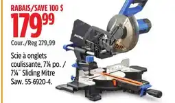 Canadian Tire 71⁄4˝ Sliding Mitre Saw offer