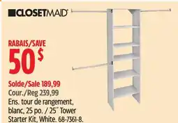 Canadian Tire CLOSETMAID 25˝ Tower Starter Kit, White offer