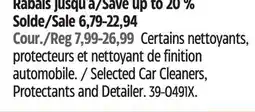 Canadian Tire Armor All Selected Car Cleaners, Protectants and Detailer offer