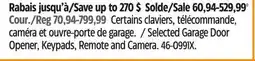 Canadian Tire Selected Garage Door Opener, Keypads, Remote and Camera offer