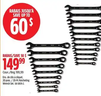 Canadian Tire Stanley 20-Pc Ratcheting Wrench Set offer