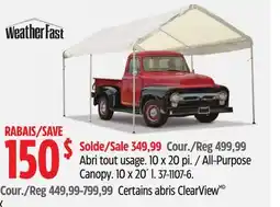 Canadian Tire Weatherfast All-Purpose Canopy offer