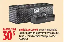 Canadian Tire Larin Lockable Storage Box Set offer