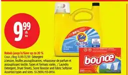 Canadian Tire Laundry Detergent, Dryer Sheets, Scent Booster and Fabric Softener offer
