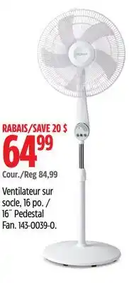 Canadian Tire NOMA 16˝ Pedestal Fan offer