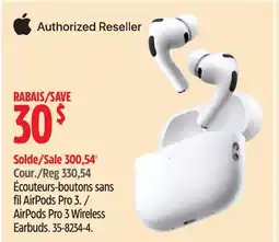 Canadian Tire Apple AirPods Pro 3 Wireless Earbuds offer