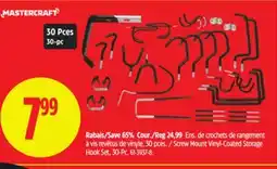 Canadian Tire Mastercraft Screw Mount Vinyl-Coated Storage Hook Set, 30-Pc offer