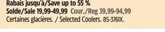 Canadian Tire Selected Coolers offer