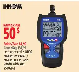 Canadian Tire Innova 3020RS OBD2 Code Reader with ABS offer