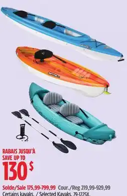Canadian Tire Selected Kayaks offer