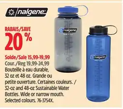 Canadian Tire Nalgene 32-oz and 48-oz Sustainable Water Bottles offer