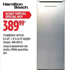 Canadian Tire Hamilton Beach 6.5 Cu-Ft Upright Freezer offer