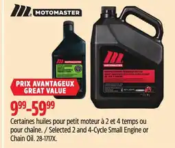 Canadian Tire Selected 2 and 4-Cycle Small Engine or Chain Oil offer