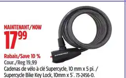 Canadian Tire Supercycle Bike Key Lock, 10mm x 5´ offer