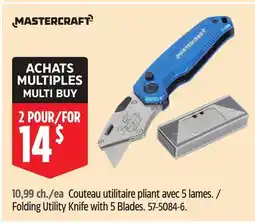 Canadian Tire Mastercraft Folding Utility Knife with 5 Blades offer