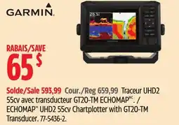 Canadian Tire GARMIN ECHOMAP UHD2 55cv Chartplotter with GT20-TM Transducer offer