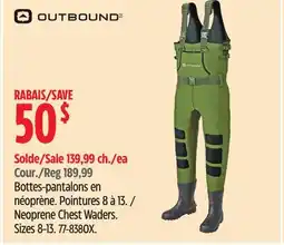 Canadian Tire OUTBOUND Neoprene Chest Waders offer