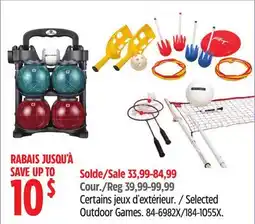 Canadian Tire Selected Outdoor Games offer