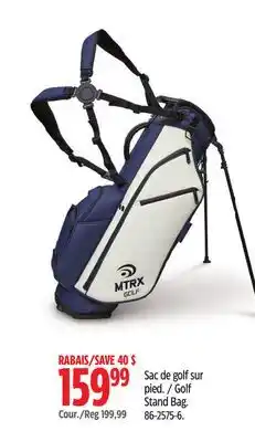 Canadian Tire Golf Stand Bag offer