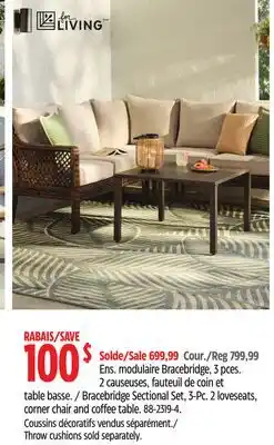 Canadian Tire For Living Bracebridge Sectional Set, 3-Pc offer