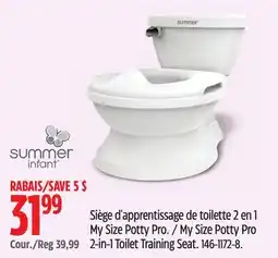 Canadian Tire SUMMER INFANT My Size Potty Pro 2-in-1 Toilet Training Seat offer