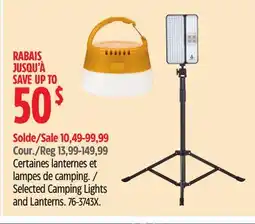 Canadian Tire Selected Camping Lights and Lanterns offer