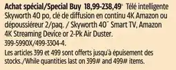 Canadian Tire Skyworth 40˝ Smart TV, Amazon 4K Streaming Device or 2-Pk Air Duster offer