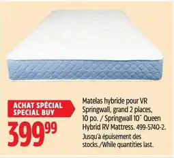 Canadian Tire Springwall 10˝ Queen Hybrid RV Mattress offer