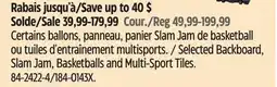 Canadian Tire Selected Backboard, Slam Jam, Basketballs and Multi-Sport Tiles offer