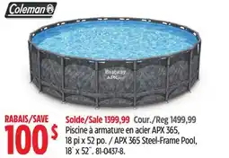 Canadian Tire APX 365 Steel-Frame Pool, 18´ x 52˝ offer