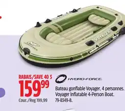 Canadian Tire Hydro-Force Voyager Inflatable 4-Person Boat offer