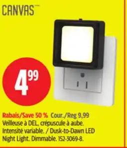Canadian Tire Dusk-to-Dawn LED Night Light. Dimmable offer