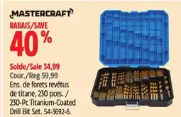 Canadian Tire Mastercraft 230-Pc Titanium-Coated Drill Bit Set offer