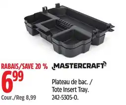 Canadian Tire Mastercraft Tote Insert Tray offer