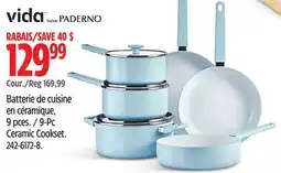 Canadian Tire VIDA BY PADERNO 9-Pc Ceramic Cookset offer
