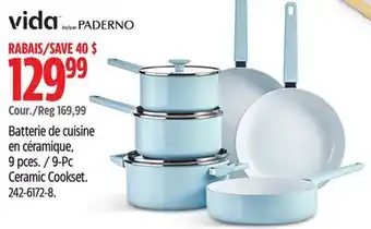 Canadian Tire VIDA BY PADERNO 9-Pc Ceramic Cookset offer