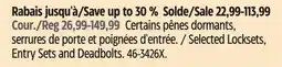 Canadian Tire Selected Garrison Locksets, Entry Sets and Deadbolts offer