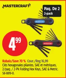 Canadian Tire Mastercraft 2-Pk Folding Hex Keys, SAE & Metric offer