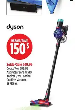 Canadian Tire Dyson V10 Konical Cordless Vacuum offer