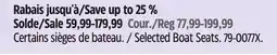 Canadian Tire Selected Boat Seats offer