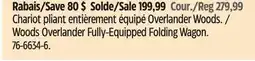 Canadian Tire Woods Overlander Fully-Equipped Folding Wagon offer