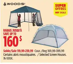 Canadian Tire WOODS Selected Screen Houses offer