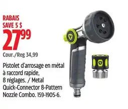 Canadian Tire Yardworks Metal Quick-Connector 8-Pattern Nozzle Combo offer