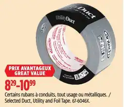 Canadian Tire Selected Certified Duct, Utility and Foil Tape offer