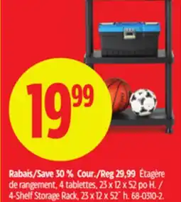 Canadian Tire 4-Shelf Storage Rack offer