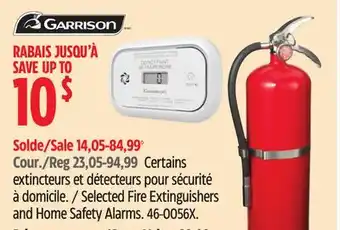 Canadian Tire Selected Garrison Fire Extinguishers and Home Safety Alarms offer