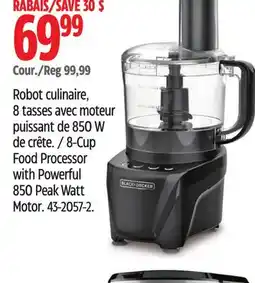 Canadian Tire BLACK+DECKER 8-Cup Food Processor with Powerful 850 Peak Watt Motor offer